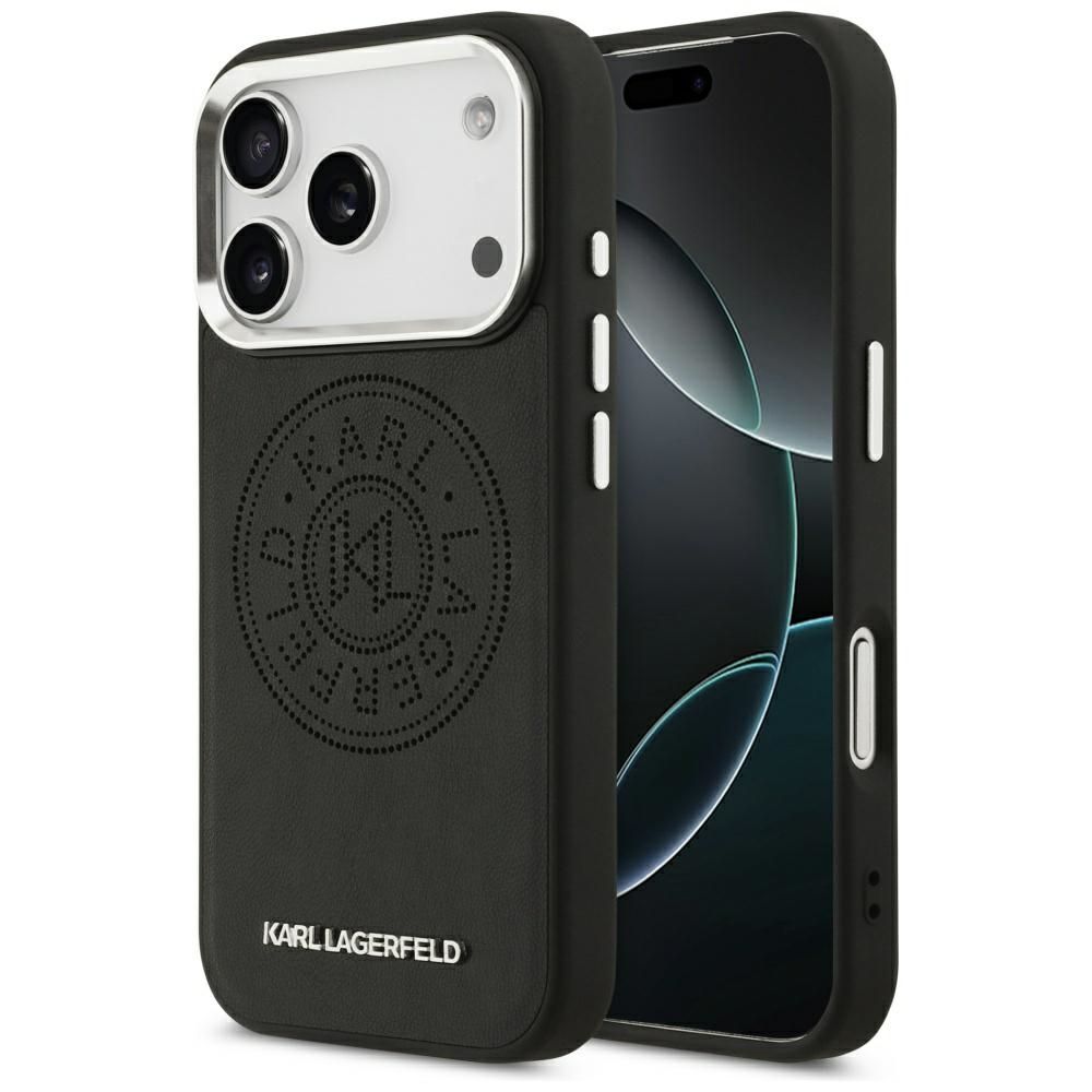 KARL LAGERFELD ümbris jaoks IPHONE 17 Pro compatible with MagSafe KLHMP17LPSKRPMK (PU W/ Point & Metal Logo) must