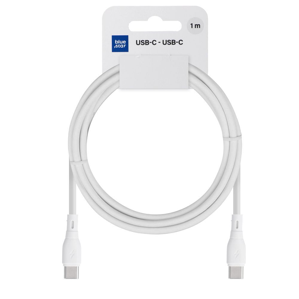 Кабель USB C to USB C Blue Star 3A 60W ECO 1 m PJ73-13-3 белый