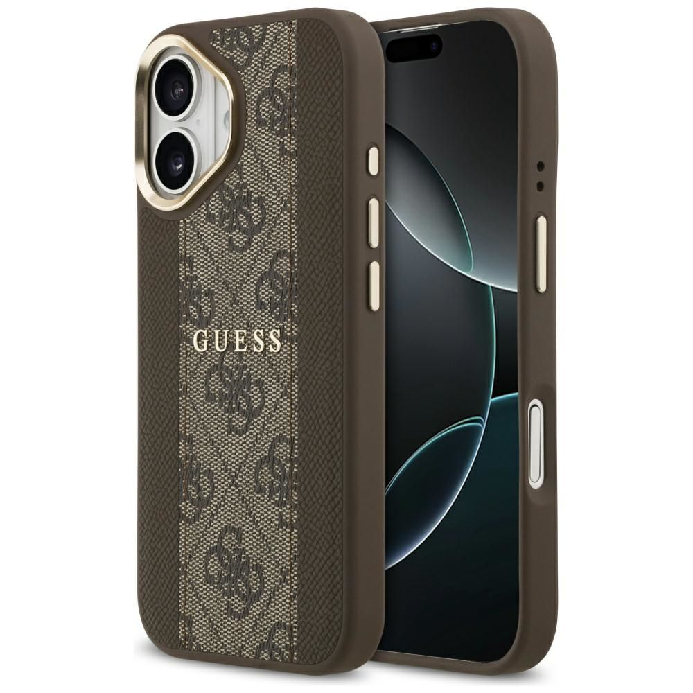 GUESS ümbris jaoks IPHONE 17 compatible with MagSafe GUHMP17SPG4SEMCW (PU W/ 4G Stripe) brown