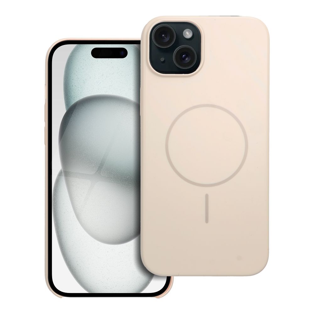 Ümbris jaoks iPhone 15 PLUS Läikiv Mag Kate compatible koos MagSafe valge