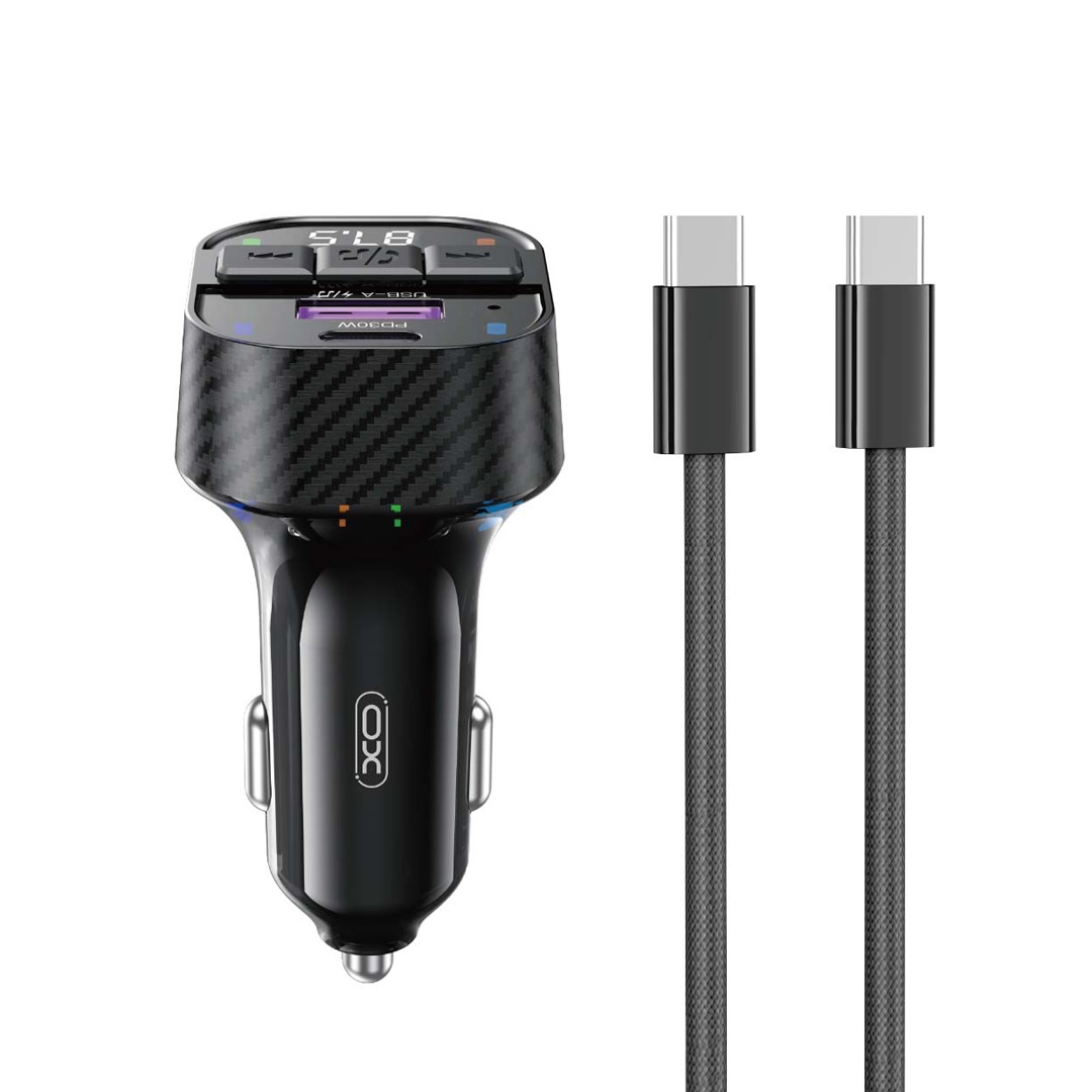 XO saatja FM BCC17 Bluetooth MP3 autolaadija 30W must