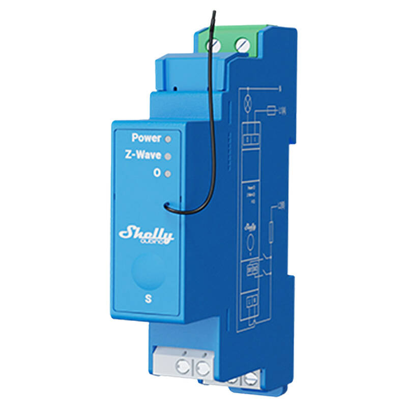 Shelly Qubino Pro 1 DIN-siini relee, 1-kanaliline, Z-Wave