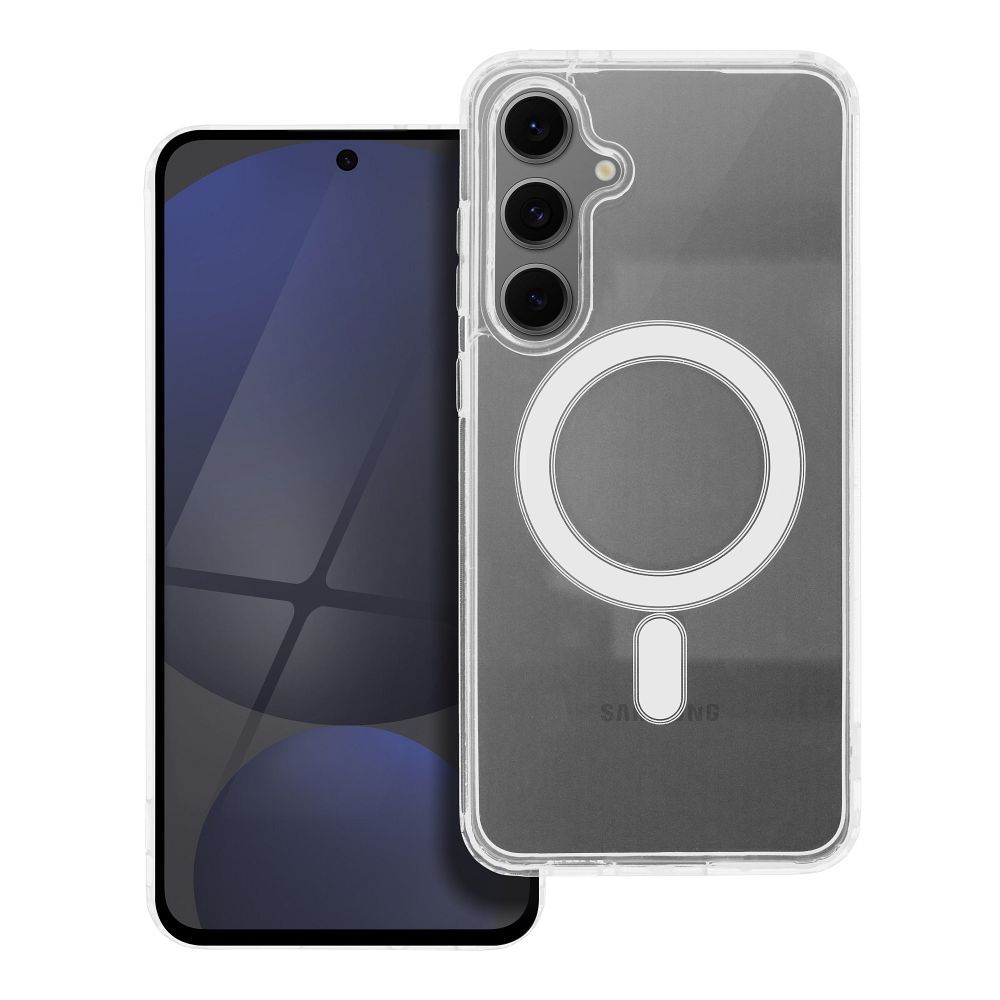 CLEAR MAG ÜMBRIS (MID) compatible with MagSafe jaoks SAMSUNG S24 FE läbipaistev