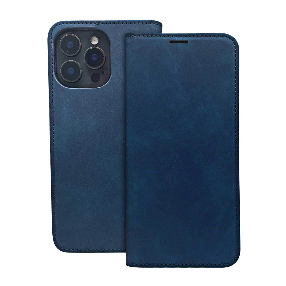 Nutikas Suede ümbris for iPhone 17 Pro 6,3" tumesinine
