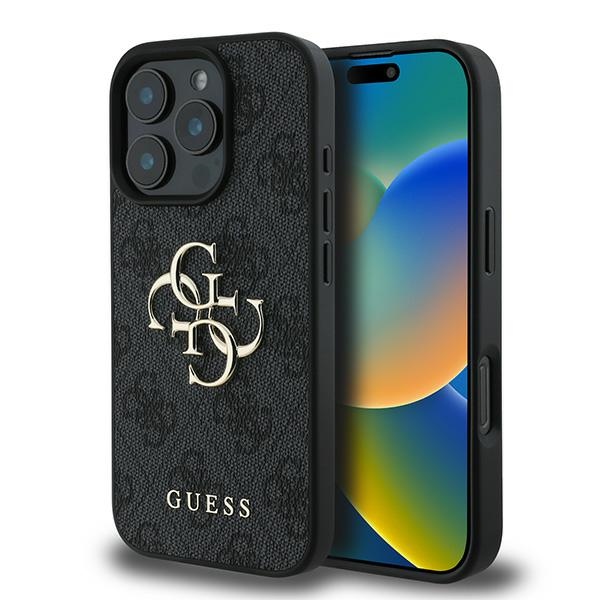 Guess 4G Big Logo Ümbris jaoks iPhone 16 Pro - Must