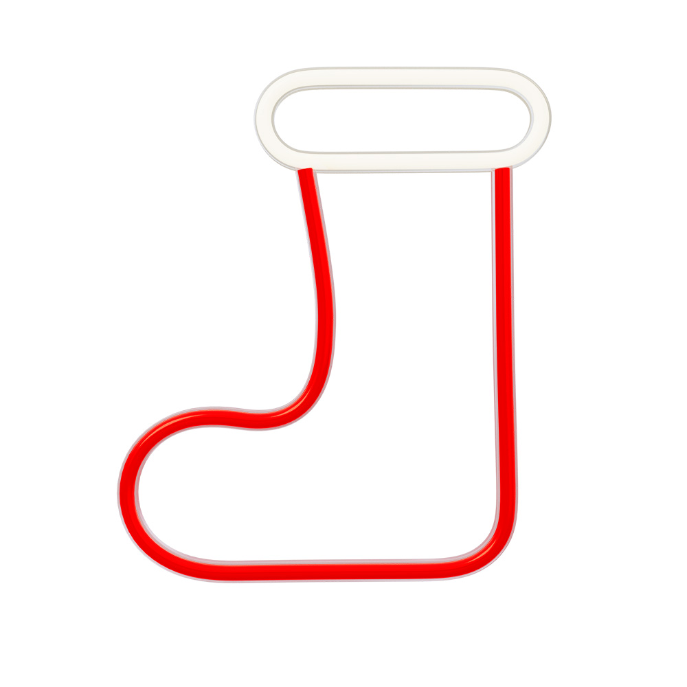 Neon LED CHRISTMAS SOCK valge punane FLNE23 Forever Light