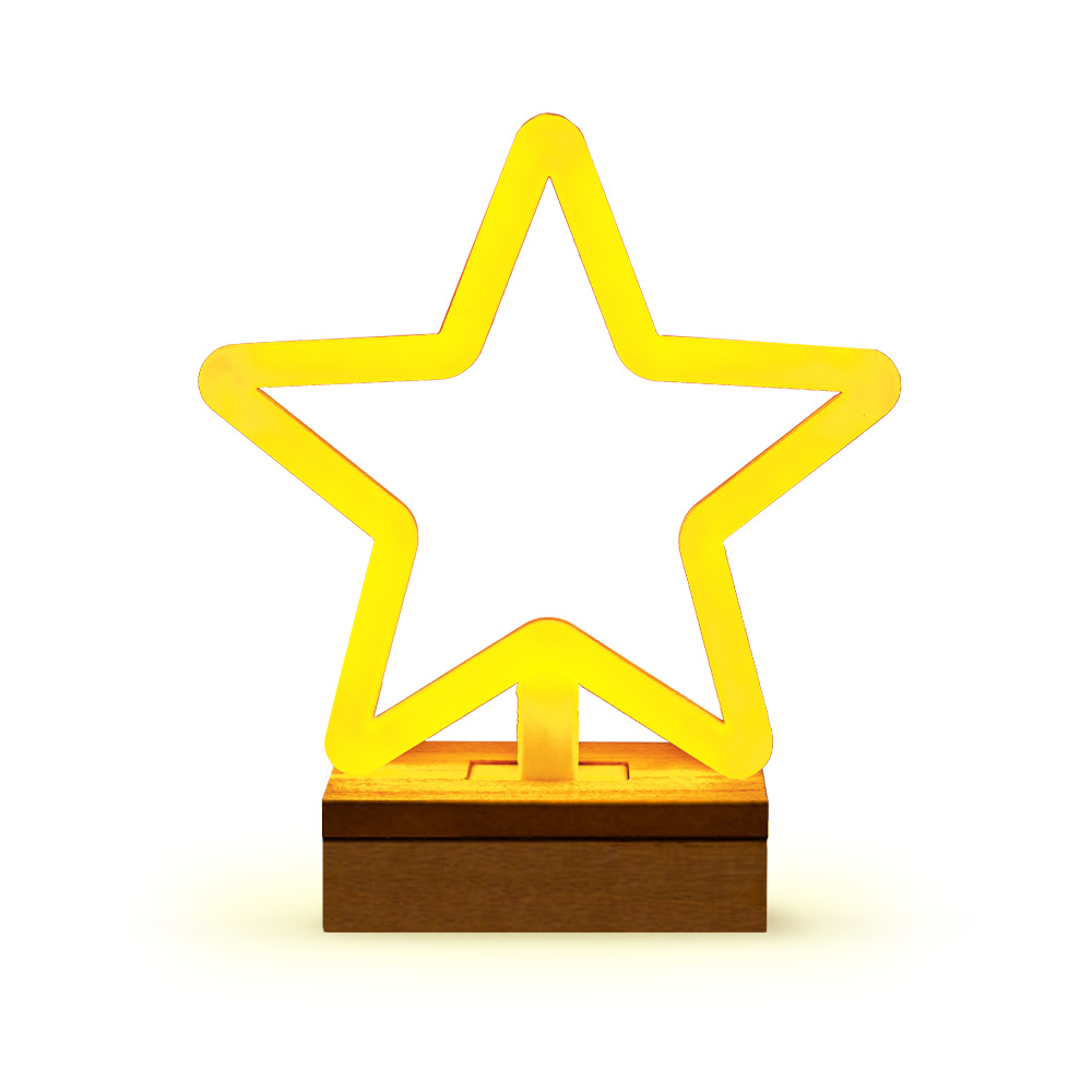 Neon Wood alus LED STAR soojavalge FLNW04 Forever Light