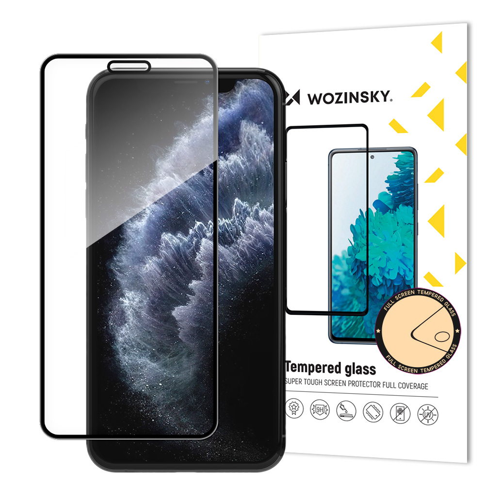 Wozinsky super kõva täisliimiga karastatud klaasist täisekraan koos raamiga sõbralik Apple iphone 11 pro / iphone xs / iphone x must