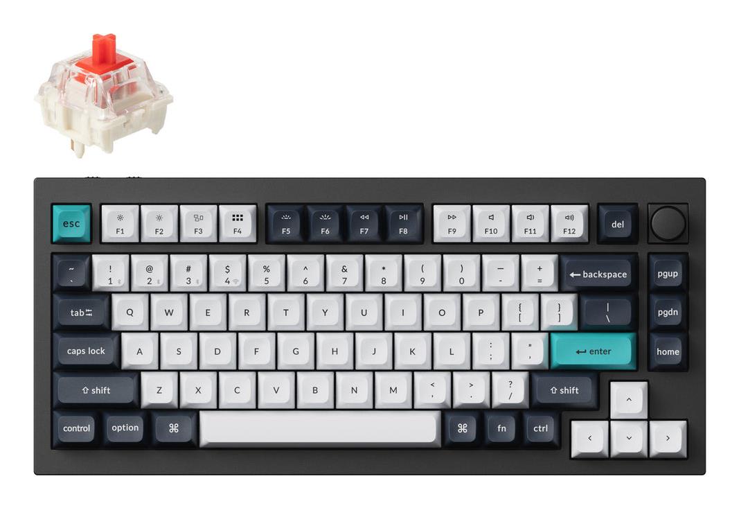 Juhtmevaba klaviatuur KEYCHRON Q1 Max RGB Carbon Black Q1M-M1