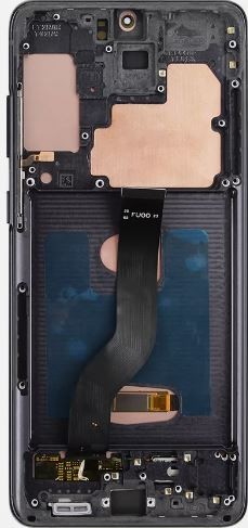 LCD ekraan Samsung G985F/G986F S20 Plus puuteekraaniga ja raamiga Cosmic must OLED (tegelik suurus)