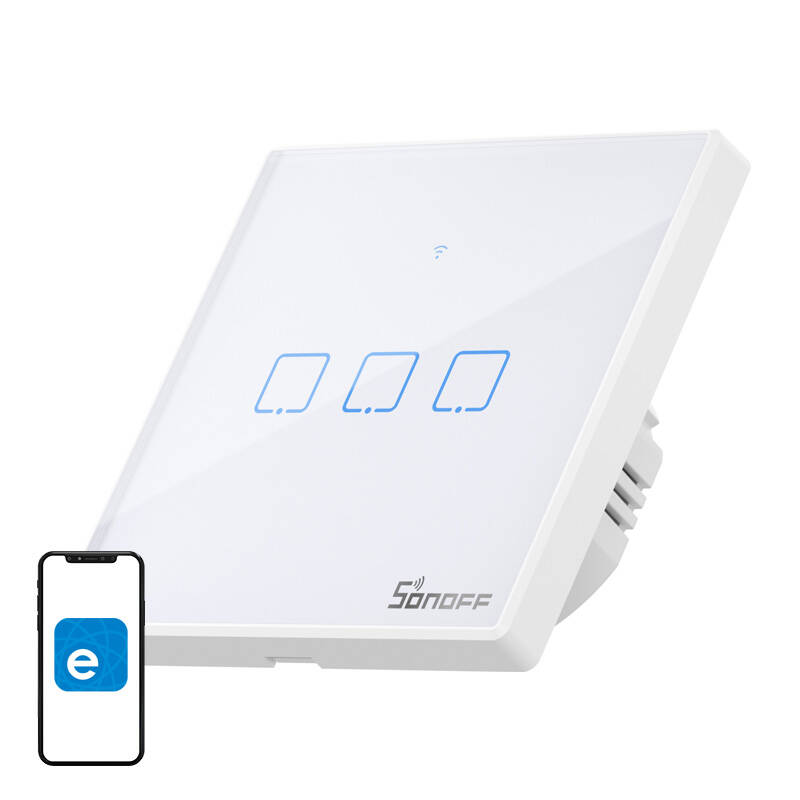Nutikas Lüliti WiFi + RF 433 Sonoff T2 EU TX (3-channel) updated