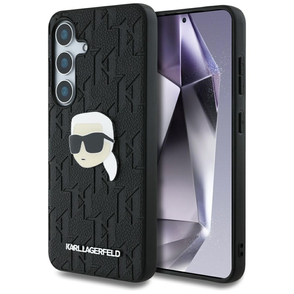 Ümbris Karl Lagerfeld Leather Monogram Pin Logo Karl Head Samsung Galaxy S25 Plus must