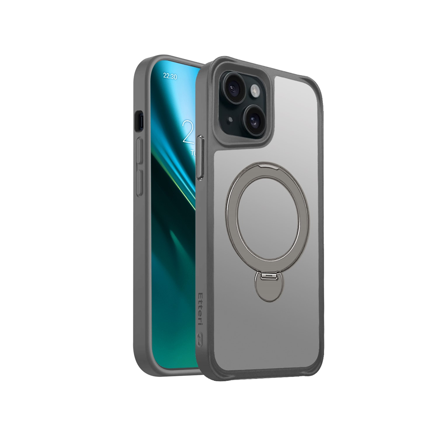 Etteri Matt Mag Ring ümbris jaoks iPhone 15 6,1" hall