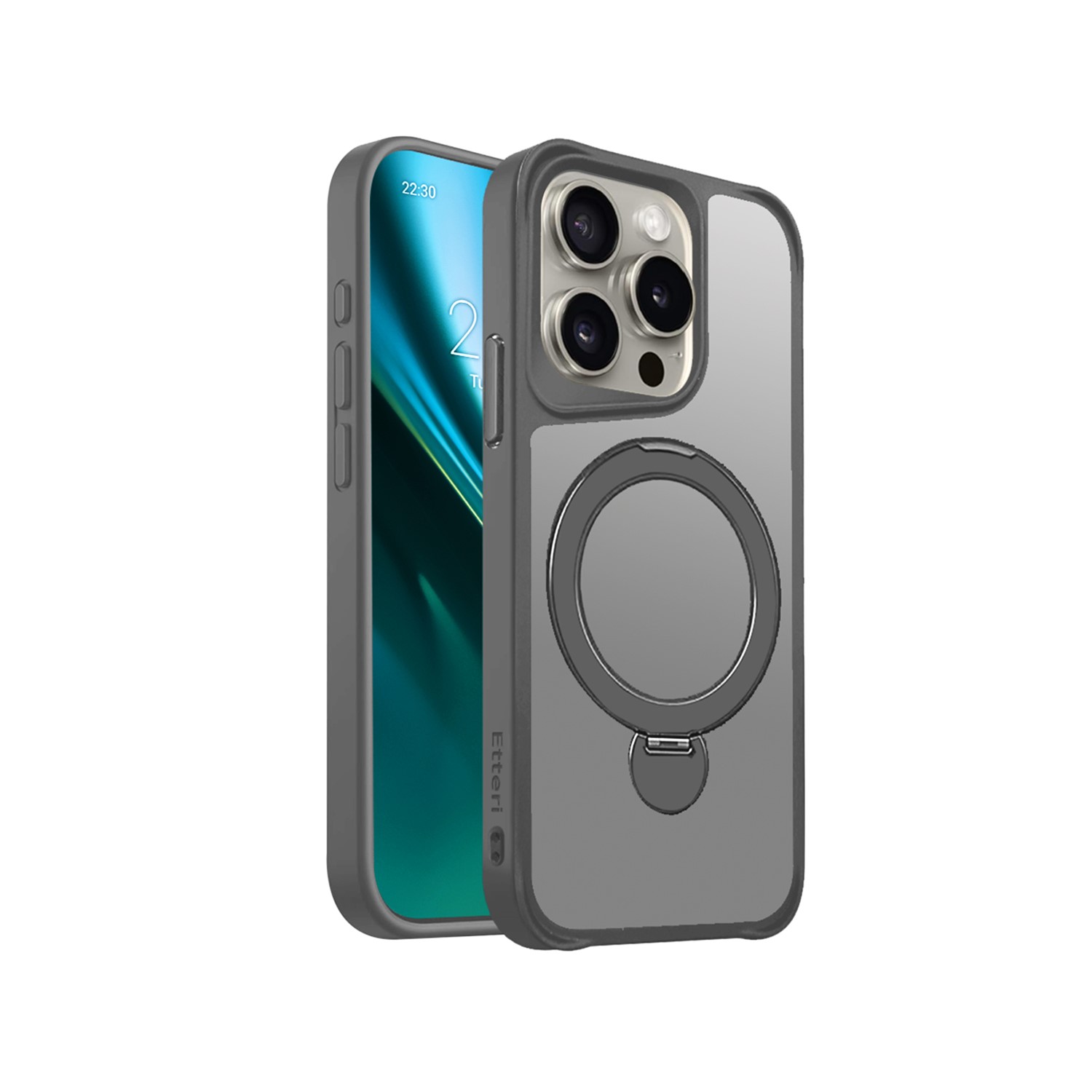 Etteri Matt Mag Ring ümbris jaoks iPhone 15 Pro 6,1" hall