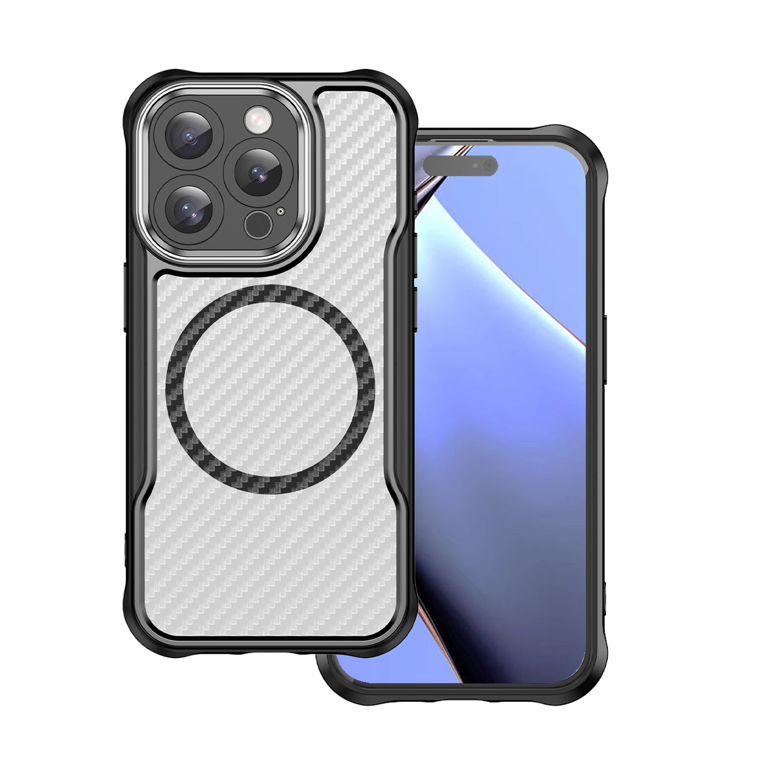 Defender Carbon Mag ümbris for iPhone 16 Pro 6,3" must