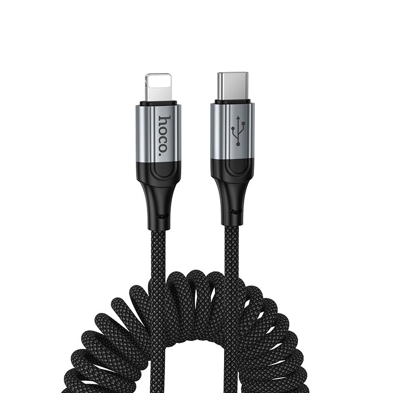 Кабель USB C to Lightning Hoco PD 2,4A 1,5 м X121 чёрный