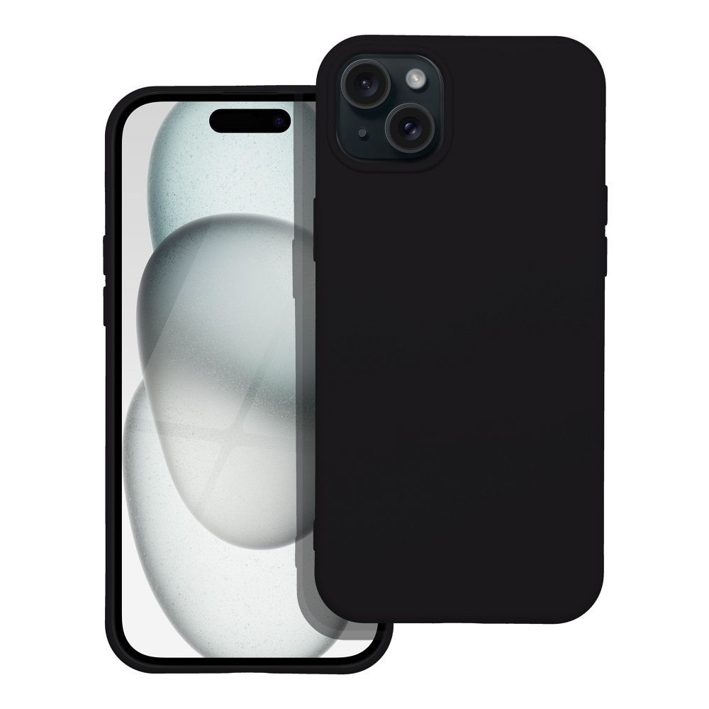 Чехол для iPhone 15 силиконовый черный
