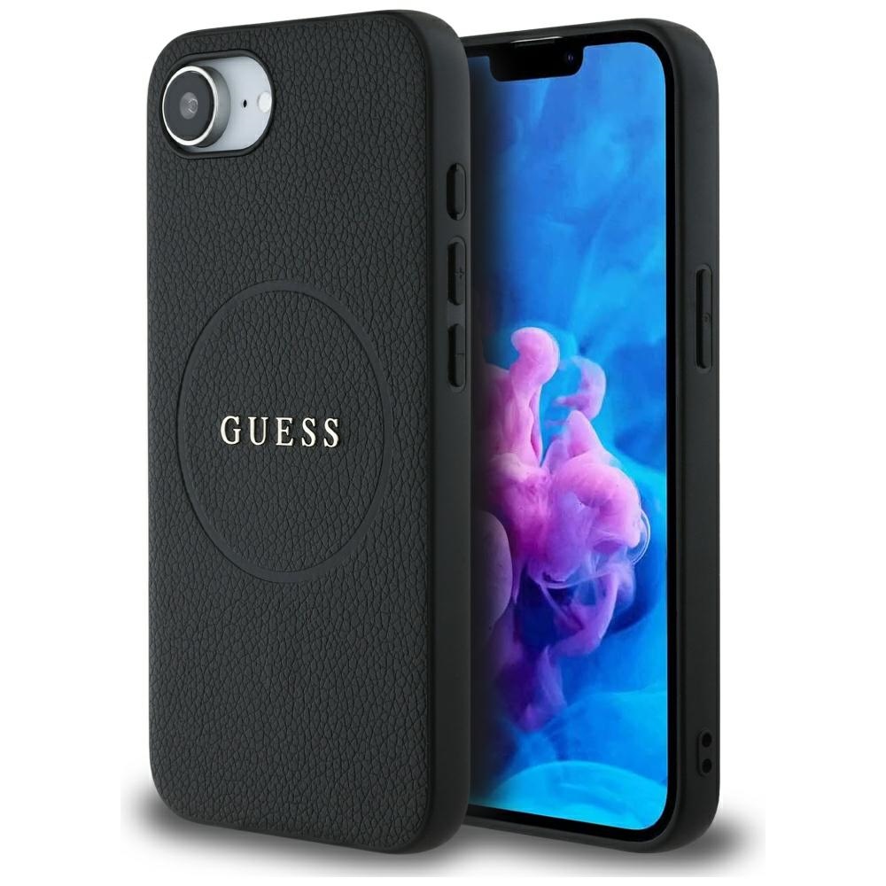 Guess PU Grained Classic Logo ümbris with MagSafe jaoks iPhone 16e - must