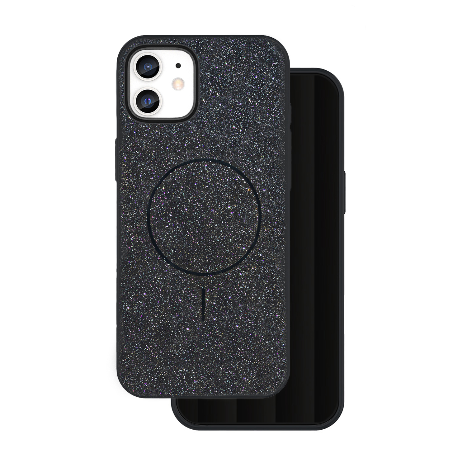 Glitter Thin Mag ümbris jaoks iPhone 11 must