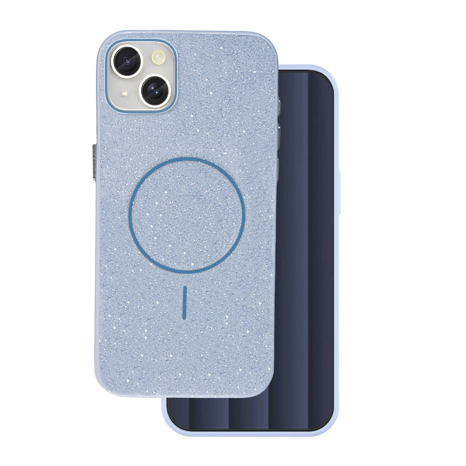 Glitter Thin Mag ümbris for iPhone 17 6,3" sinine