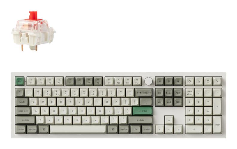 Juhtmevaba klaviatuur KEYCHRON Q6 Max RGB Shell White Q6M-P1