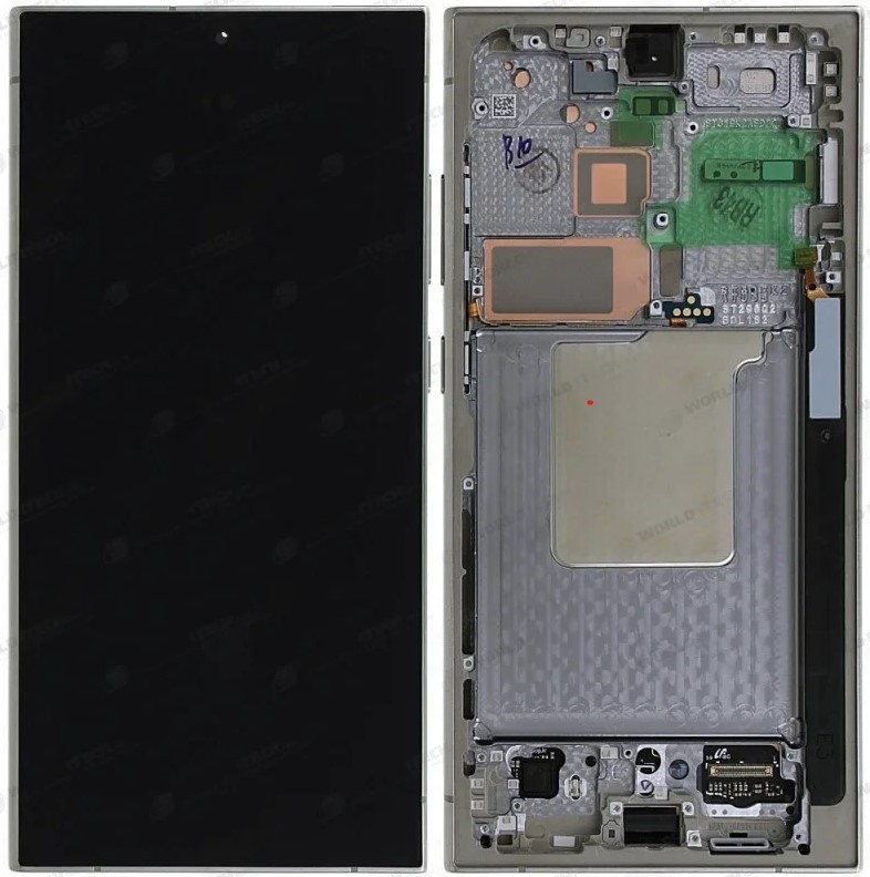 LCD ekraan Samsung S928 S24 Ultra puuteekraani ja raamiga Titanium Grey/Orange/Violet originaal (kasutatud Grade A)