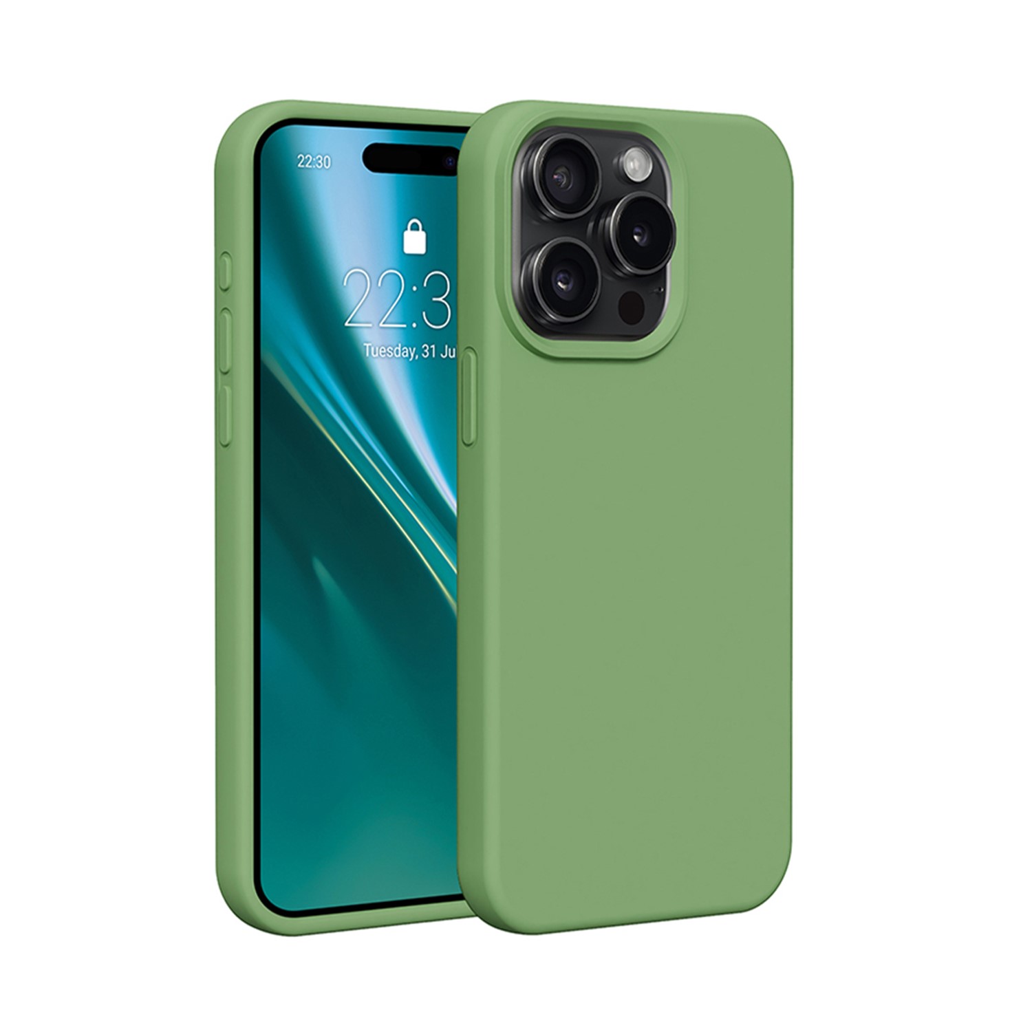 Etteri Silicone ümbris jaoks iPhone 12 / 12 Pro 6,1" light roheline