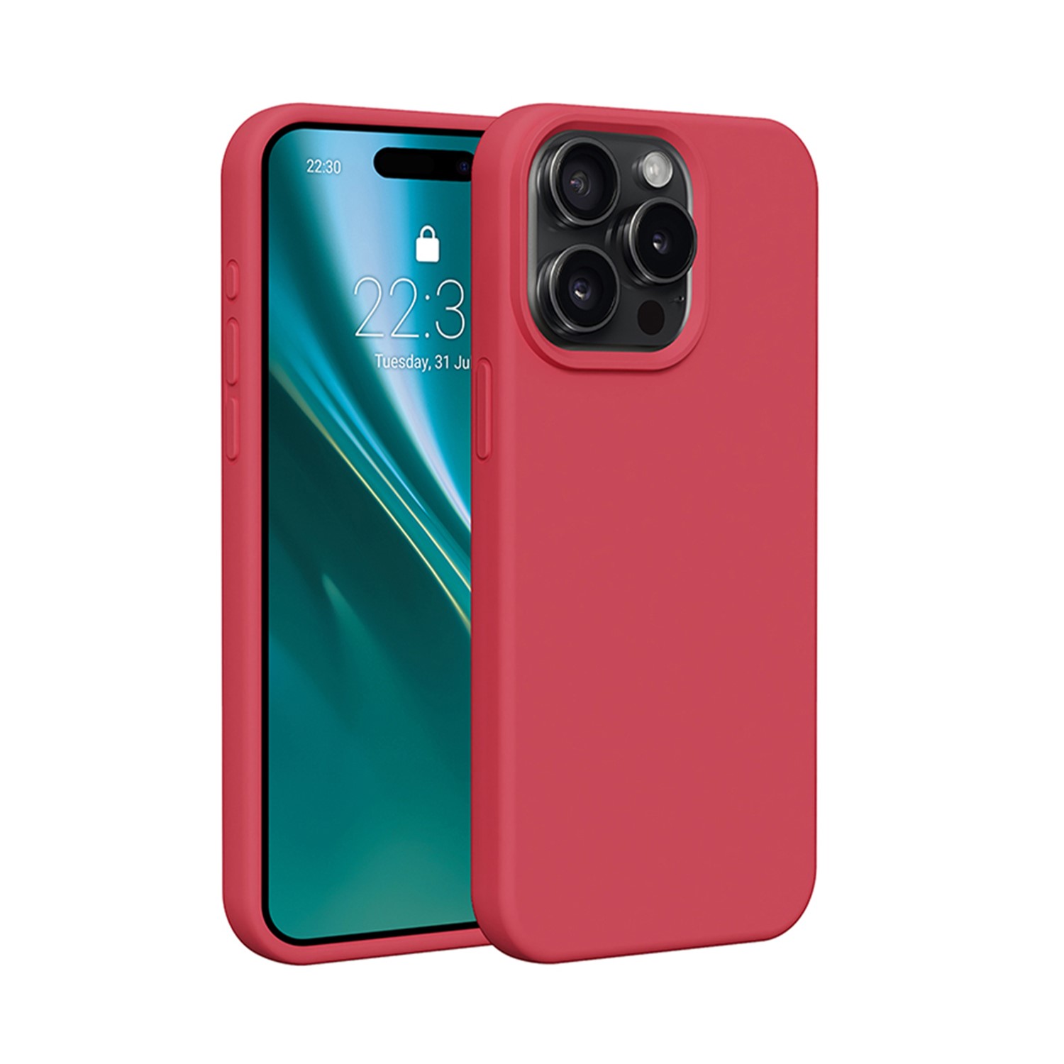 Etteri Silicone ümbris jaoks iPhone 15 Pro Max 6,7" raspberry