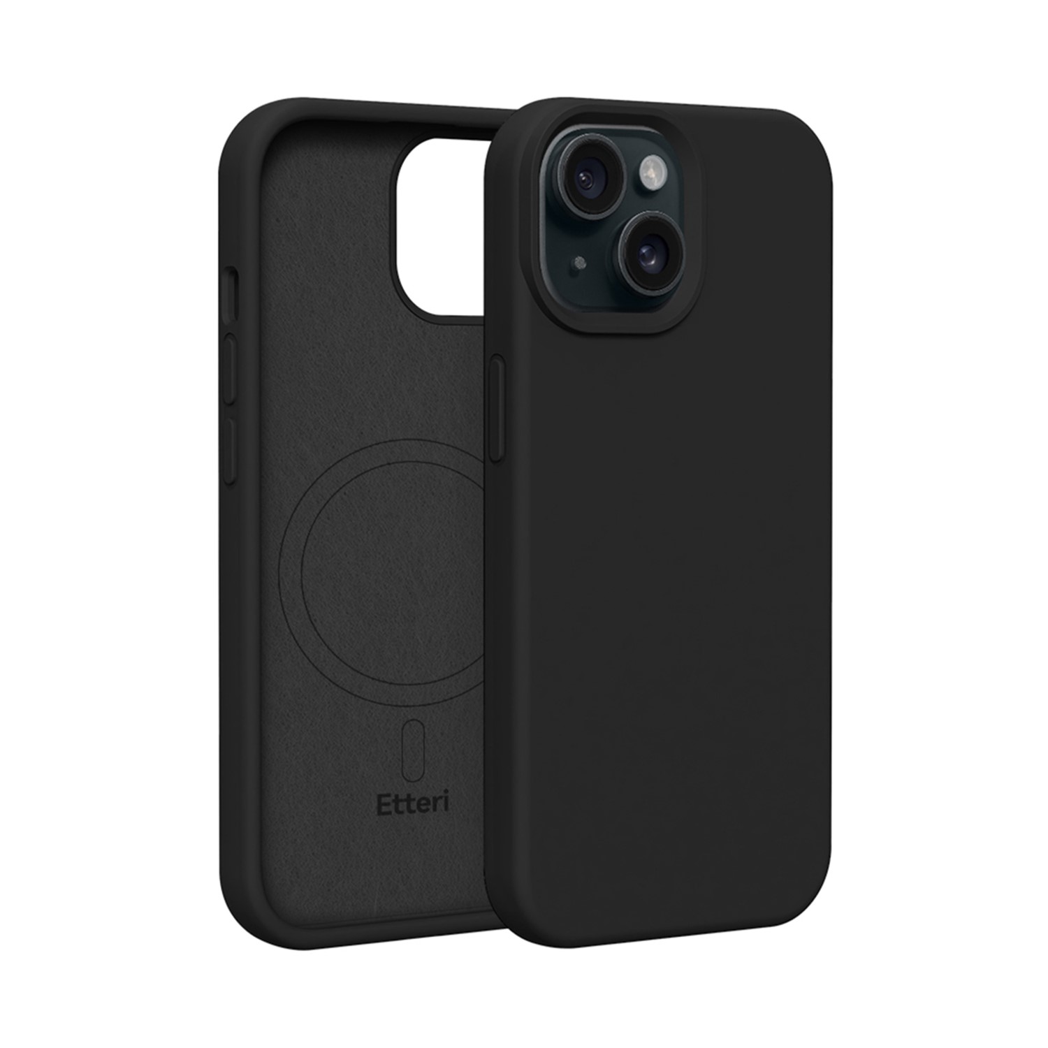 Etteri Silikoon Mag ümbris for iPhone 15 6,1" must