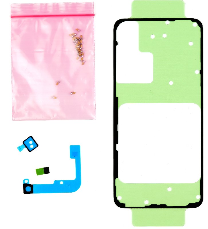 Набор наклеек для задней крышки Samsung S911 S23 оригинальный (service pack)