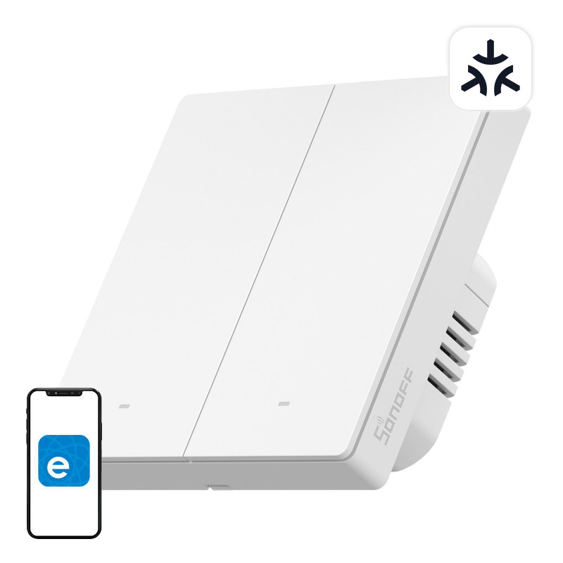 SONOFF M5-2C-86W WiFi Matter nutikas seina lüliti (2-channel)