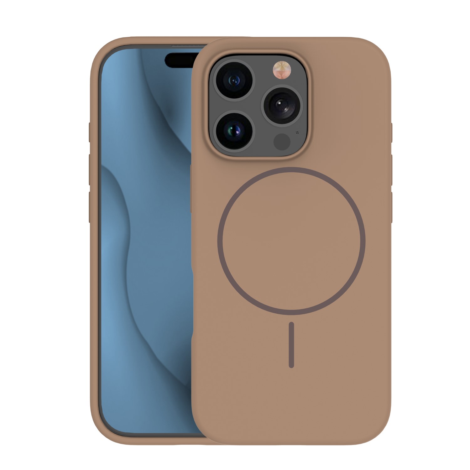 Silicone Thin Mag ümbris jaoks iPhone 13 6,1" brown