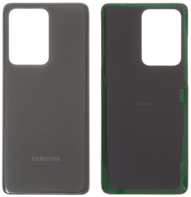 Задняя крышка для Samsung G988 S20 Ultra Cosmic Grey (без линзы камеры) оригинал (б/у Grade C)