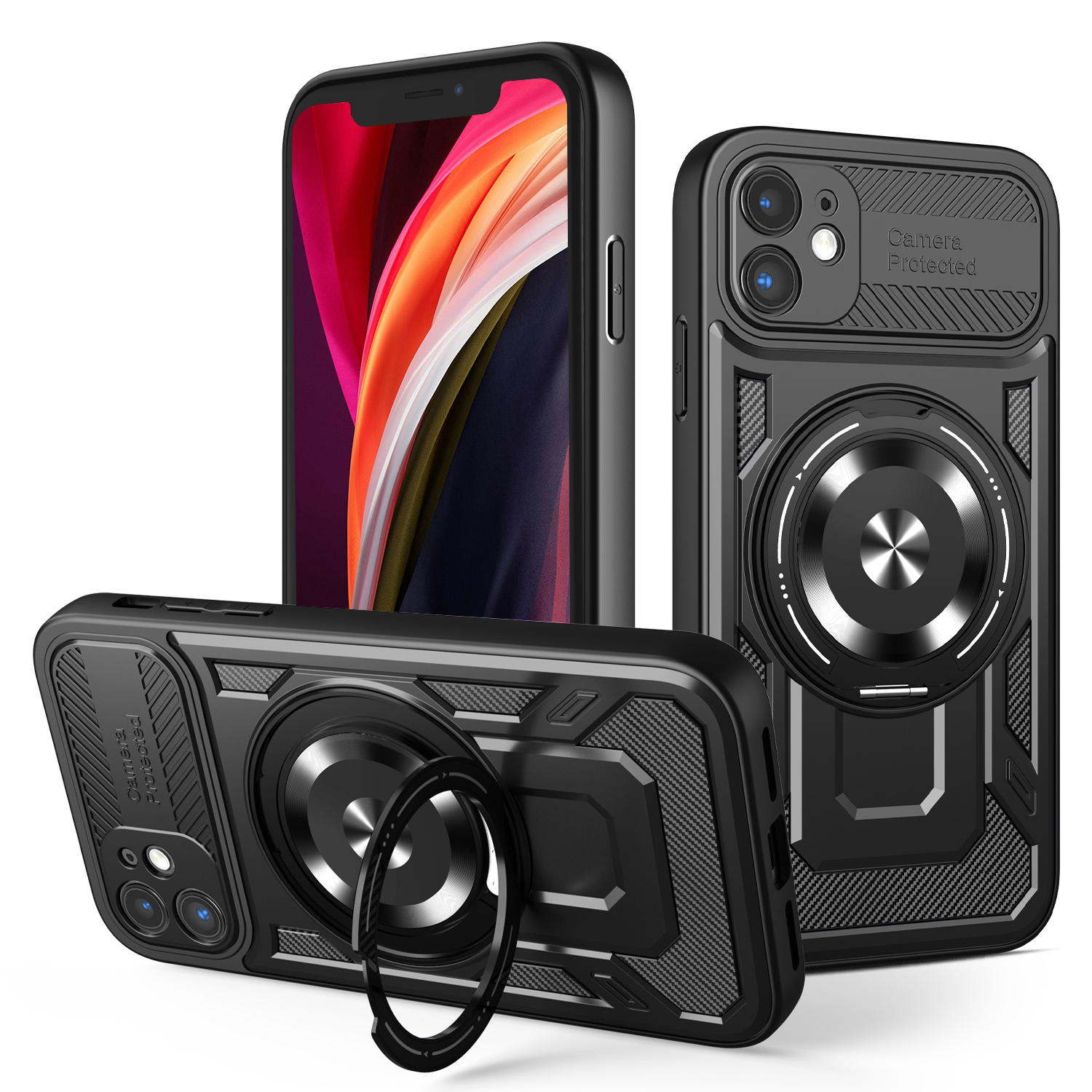 Defender Armor Mag ümbris jaoks iPhone 11 must