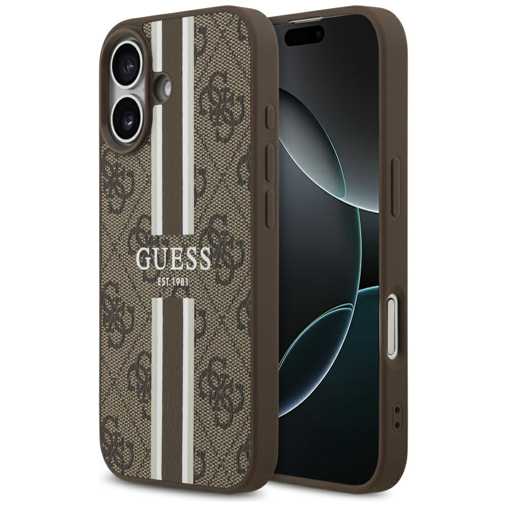 Guess 4G Printed Stripes MagSafe ümbris jaoks iPhone 17 - brown