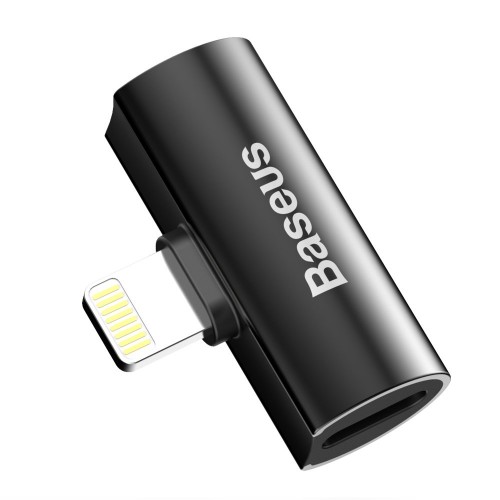 Adapter Baseus L46 must (sisend Lightning / väljund 2x Lightning)