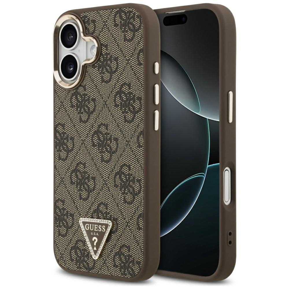 GUESS ümbris jaoks IPHONE 17 compatible with MagSafe GUHMP17SP4GTDGMW (4G PU W/ Triangle Logo) kuldne brown