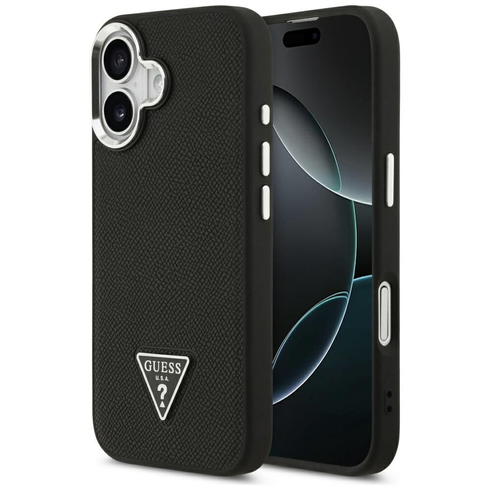 GUESS ümbris jaoks IPHONE 17 compatible with MagSafe GUHMP17SPGTSPSK (Grained PU Triangle Logo) must
