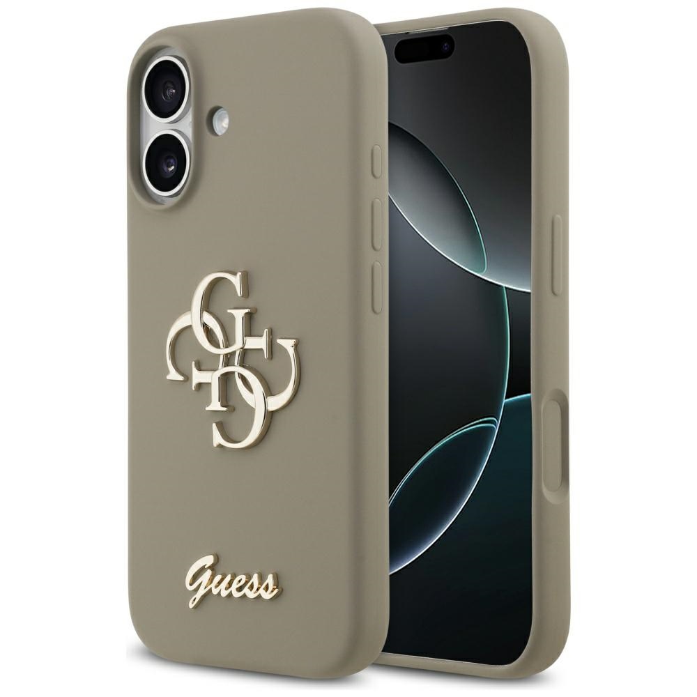 GUESS ümbris jaoks IPHONE 17 GUHCP17SSC4GSMW (Silicone W/ Big 4G Script) brown