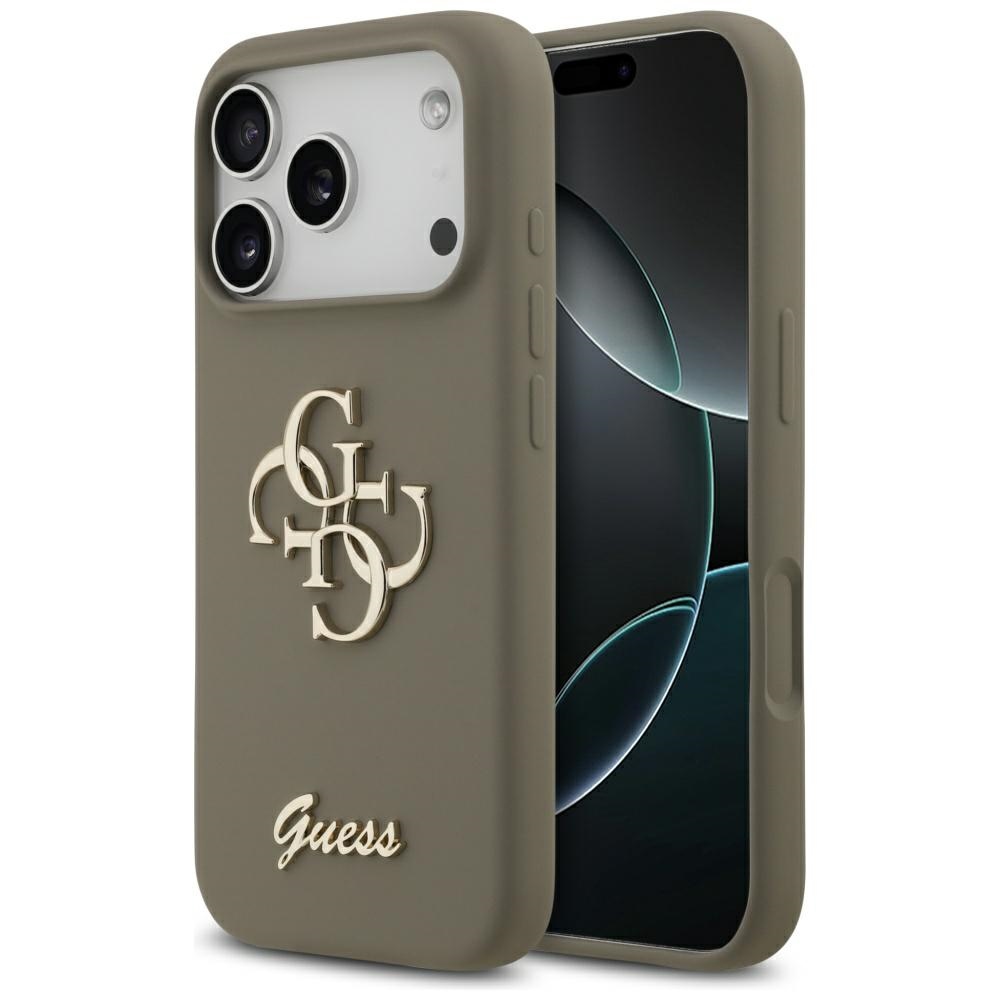 GUESS ümbris jaoks IPHONE 17 Pro Max GUHCP17XSC4GSMW (Silicone W/ Big 4G Script) brown