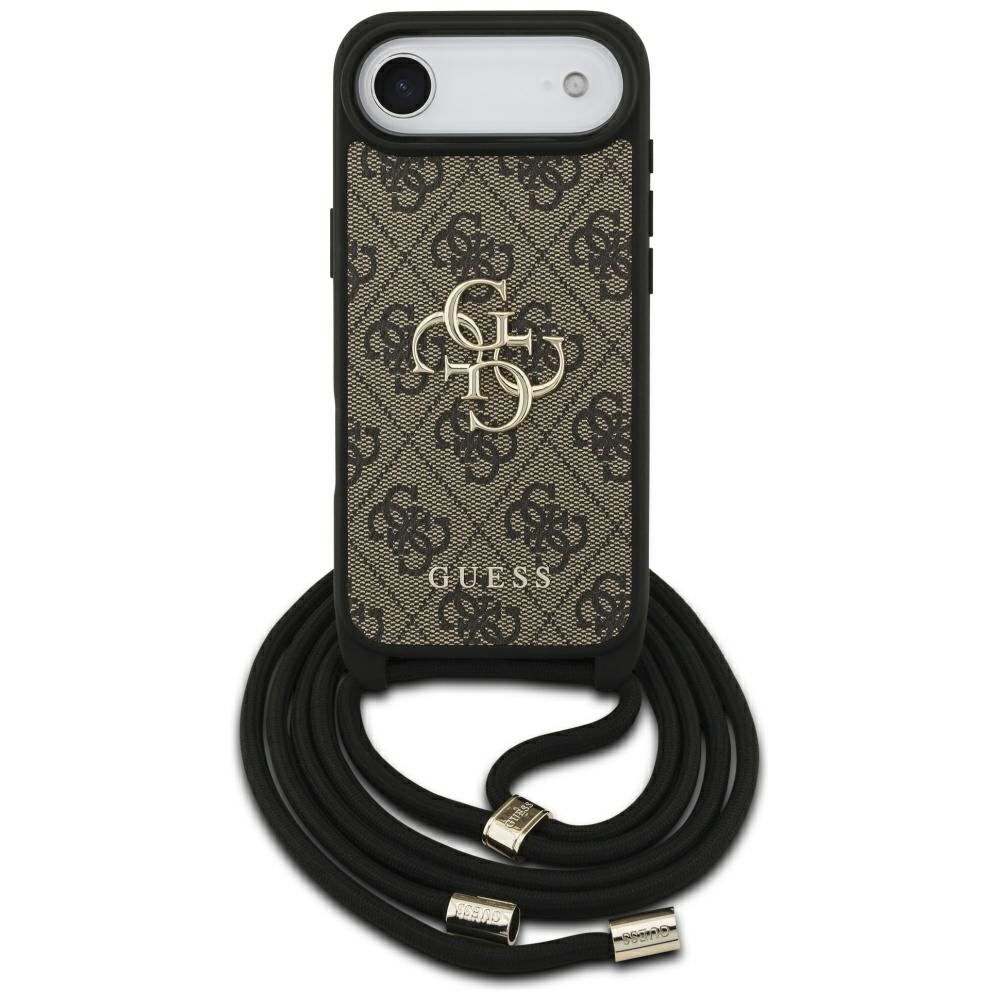 Guess 4G Big Logo Cord Stap Crossbody Ümbris jaoks iPhone 17 Air - Brown
