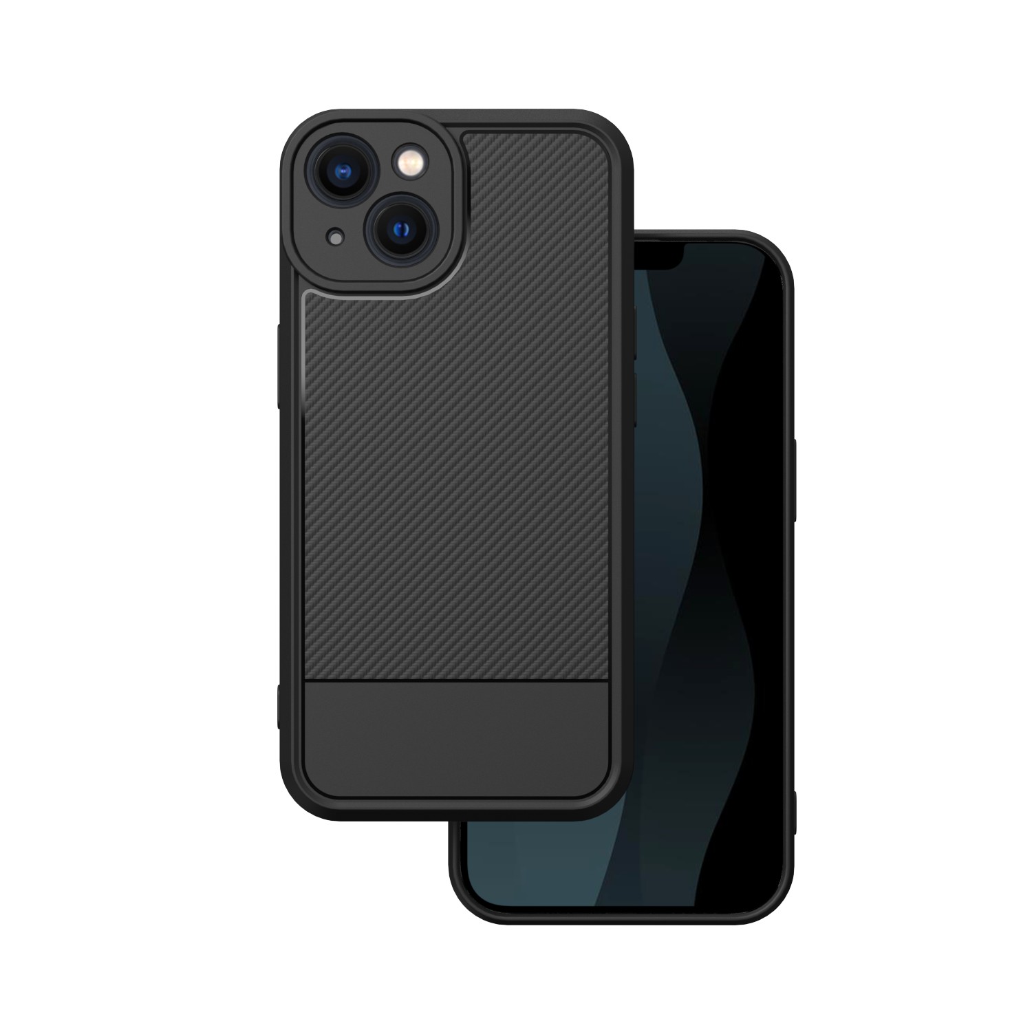 Simple Carbon ümbris jaoks iPhone 13 6,1" must