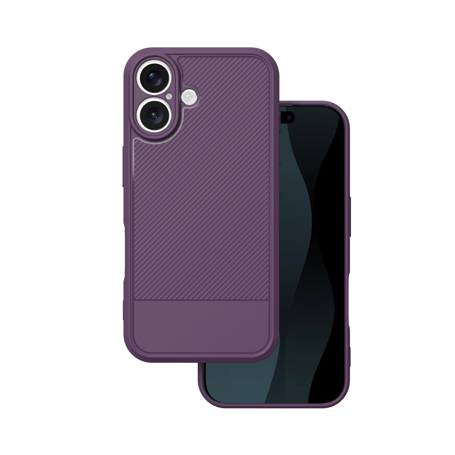 Simple Carbon ümbris jaoks iPhone 17 6,3" purple