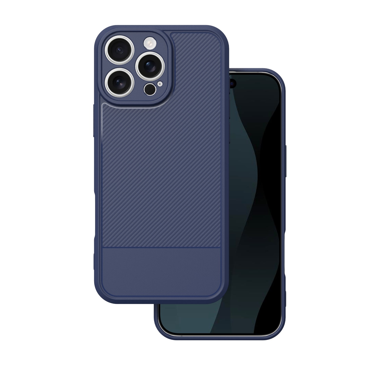 Simple Carbon ümbris jaoks iPhone 16 Pro Max 6,9" sinine