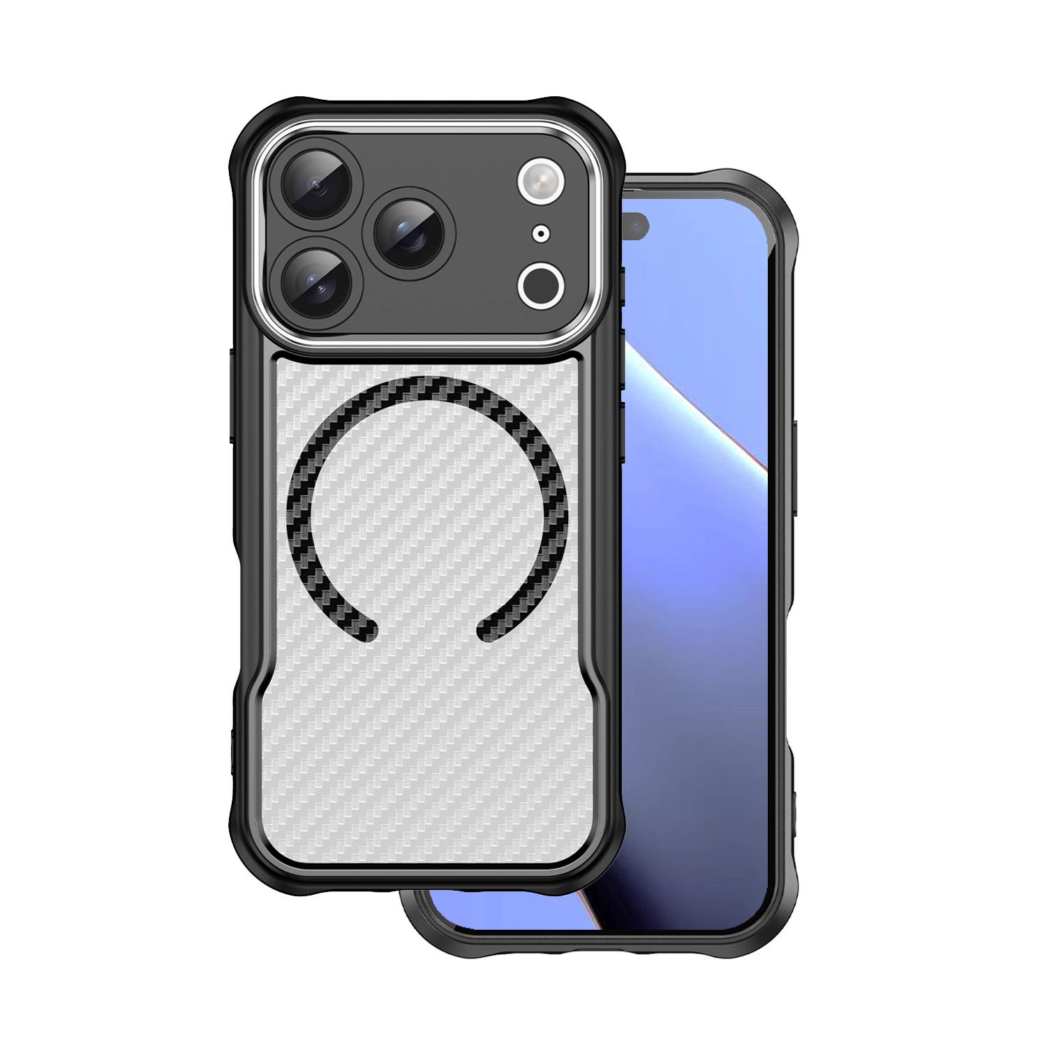 Defender Carbon Mag ümbris for iPhone 17 Pro Max 6,9" must