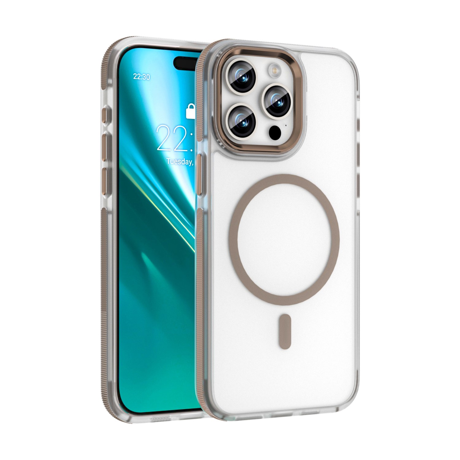 Etteri Icy Mag ümbris jaoks iPhone 15 Pro 6,1" kuldne