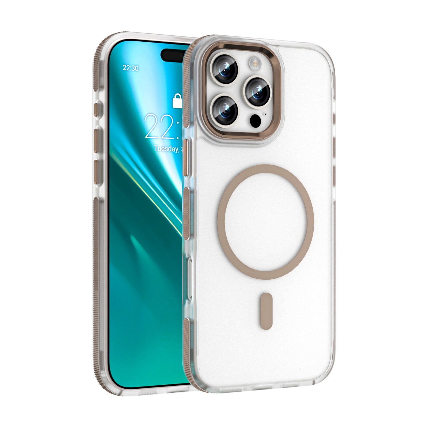 Etteri Icy Mag ümbris jaoks iPhone 16 Pro Max 6,9" kuldne