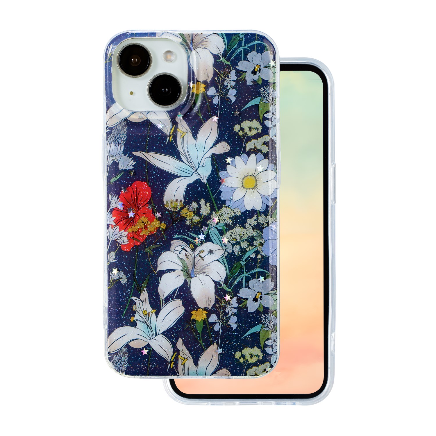 Glow Glam ümbris jaoks iPhone 14 6,1" sinine