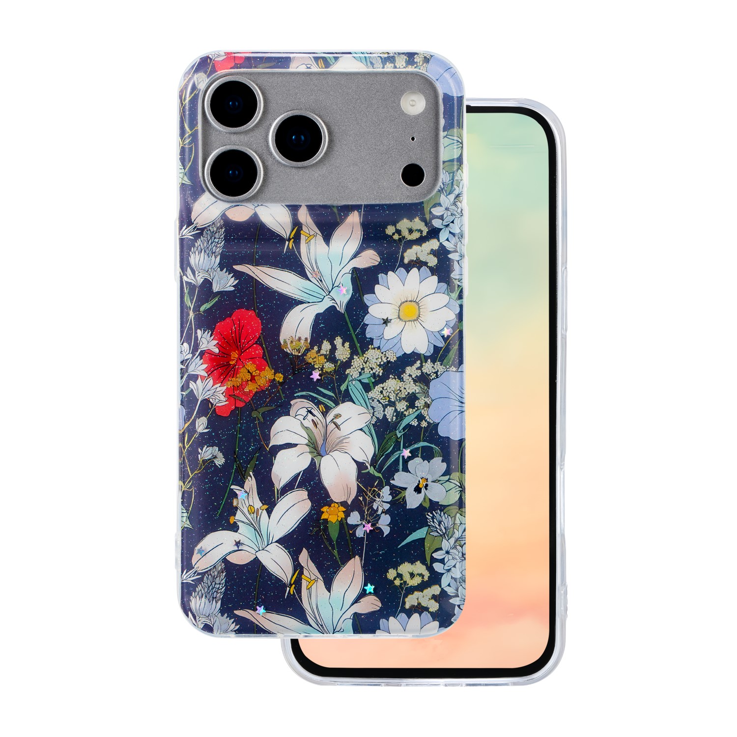 Glow Glam ümbris jaoks iPhone 17 Pro Max 6,9" sinine