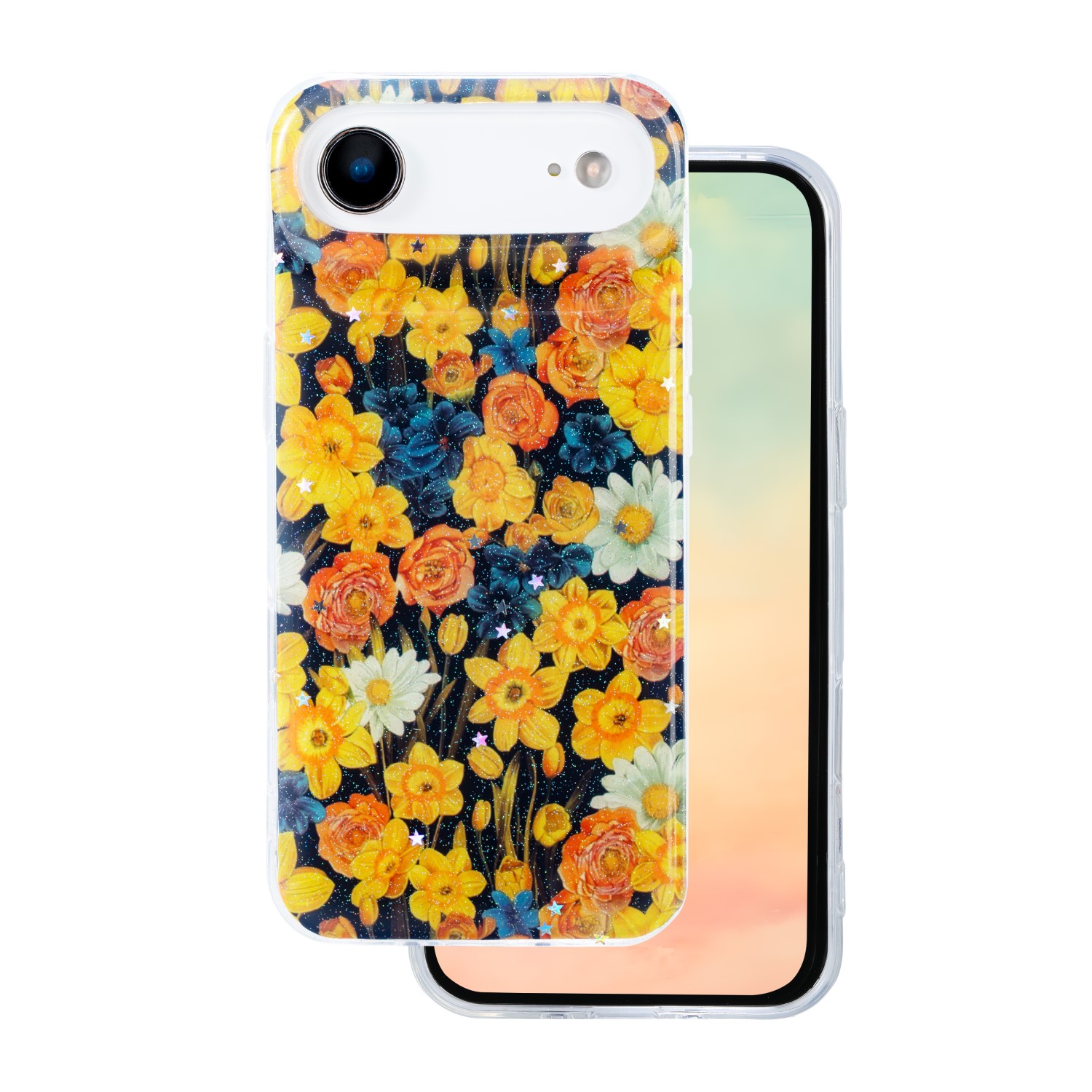 Glow Glam ümbris jaoks iPhone 17 Air 6,6" oranž